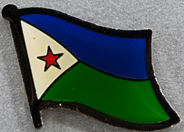 Djibouti Flag Pin AFN