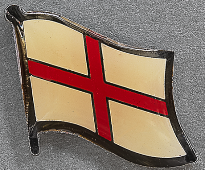 England Flag Lapel Pin - Great Britain UK Enamel Badge, Metal