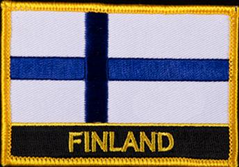 Finland w Writing Rectangular Patch