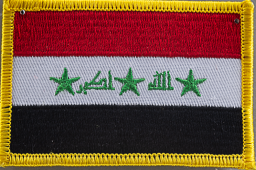 Iraq Rectangular Patch Star and Writing