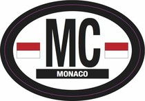 Monaco Flag Decal