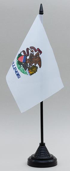 Illinois Desk Flag